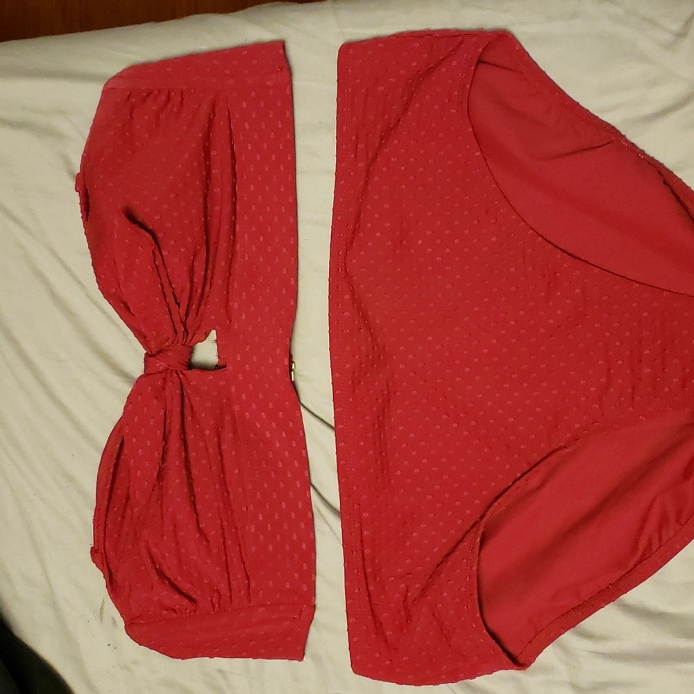 Red swim suit